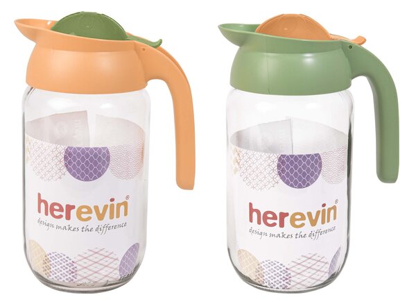 Skleněný džbán s víčkem TORO 1,5l MIX barev