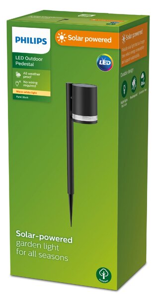 Fyce solární venkovní zemní LED svítidlo 1,5W 200lm 2700K IP44, černé