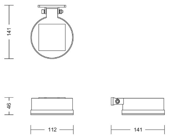 Vynce solární venkovní nástěnné LED svítidlo 1,5W 200lm 2700K IP44, černé