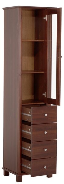 Comad Koupelnová skříňka vysoká Retro 800 1D/4S hnědá borovice