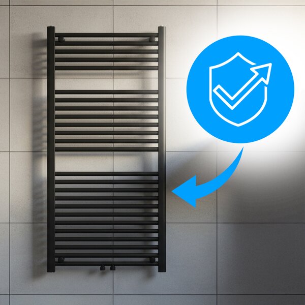 BPS-koupelny Koupelnový radiátor CORSO BL 1 60x120 cm, černý