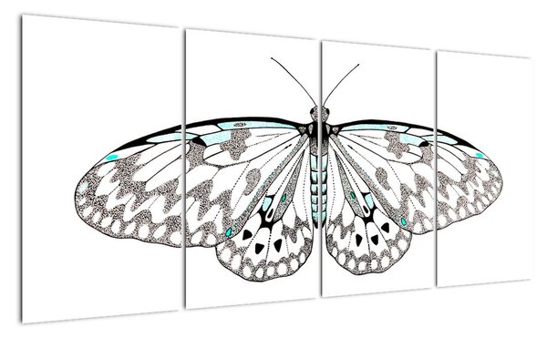 Černobílý motýl (160x80cm)