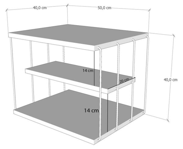 Kalune Design Odkládací stolek Lifon antracitový