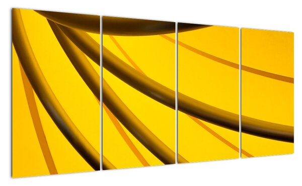 Žlutá abstrakce (160x80cm)
