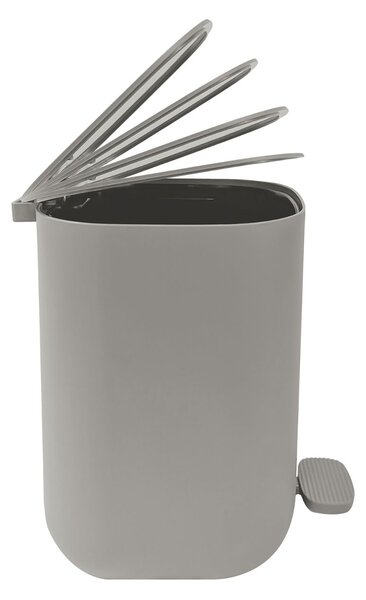 Spirella pedálový odpadkový koš AKATO, matně šedohnědý, plast, 3 L