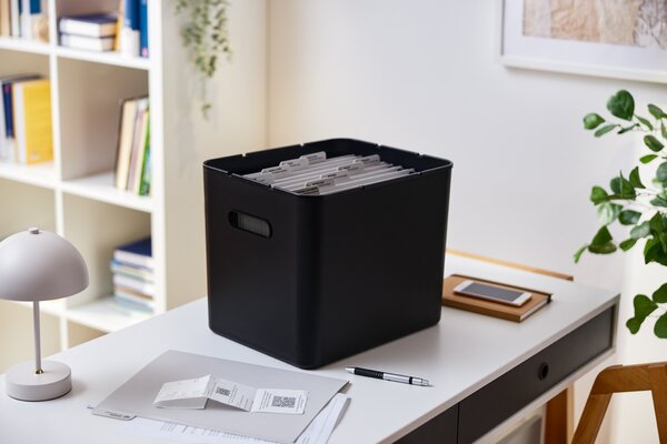 Rotho Sestava – Organizér na poštu + Archivační box - myPAPER černý