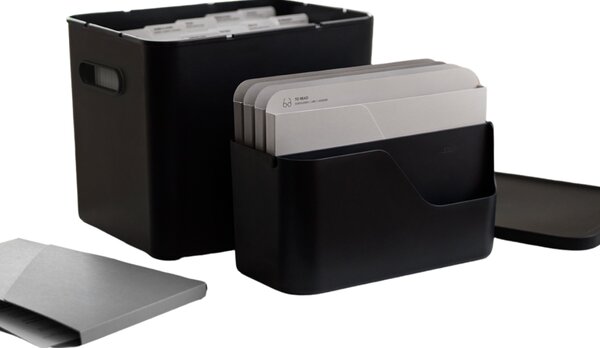Rotho Sestava – Organizér na poštu + Archivační box - myPAPER černý