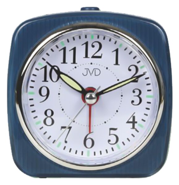 JVD Modrý tichý budík s plynulým chodem JVD SRP7503.3