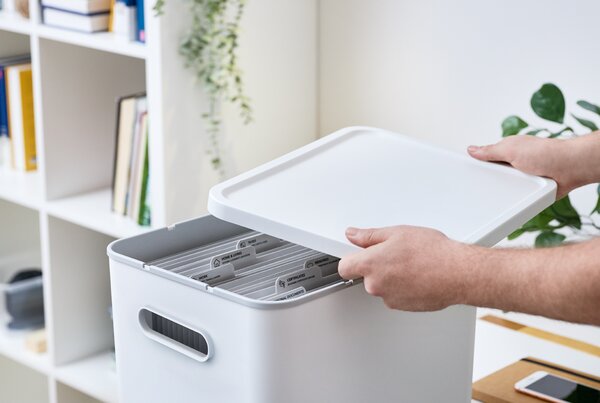 Rotho Sestava – Organizér na poštu + Archivační box - myPAPER bílá