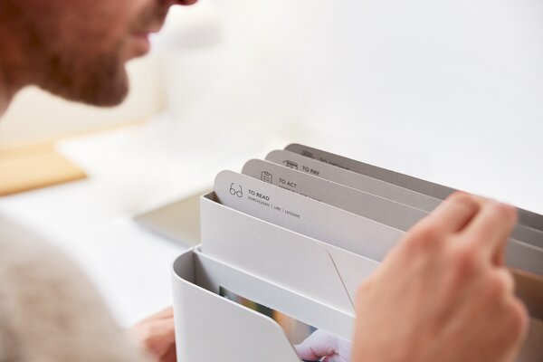 Rotho Sestava – Organizér na poštu + Archivační box - myPAPER bílá