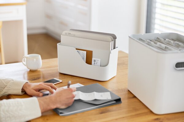 Rotho Sestava – Organizér na poštu + Archivační box - myPAPER bílá