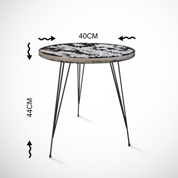Kalune Design Odkládací stolek Sandalf černý