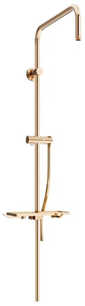 MEXEN - Sprchová souprava T, hladká hadice 150cm, mýdlenka, růžové zlato 79393-60