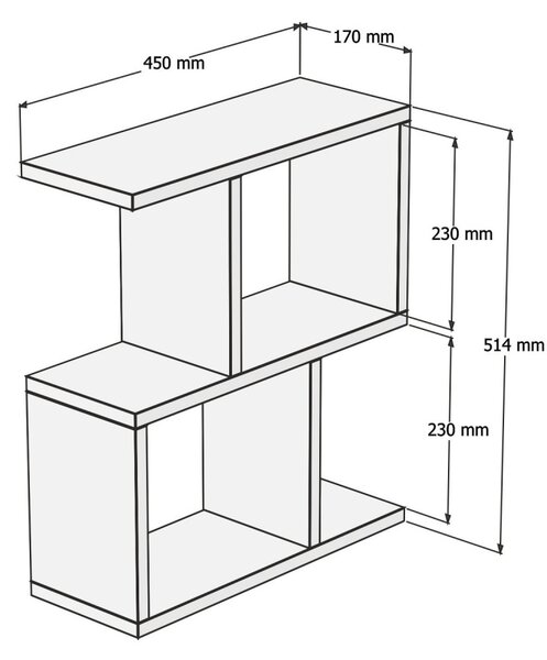 Kalune Design Odkládací stolek Zet dub castello koňak