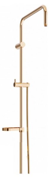 MEXEN - Sprchová souprava X, hladká hadice 150cm, mýdlenka, růžové zlato 79391-60