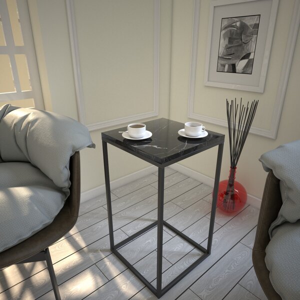 Kalune Design Vyvýšený odkládací stolek Pure černý