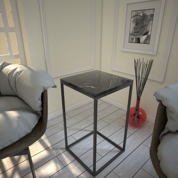 Kalune Design Vyvýšený odkládací stolek Pure černý