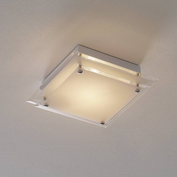 Fabas Luce Skleněné stropní světlo Maggie 30 x cm, stmívatelný, Bílá / opál, Obývací pokoj / jídelna, Sklo, Moderní