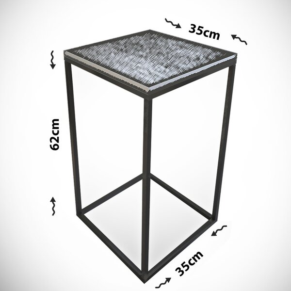Kalune Design Vyvýšený odkládací stolek Pure černý