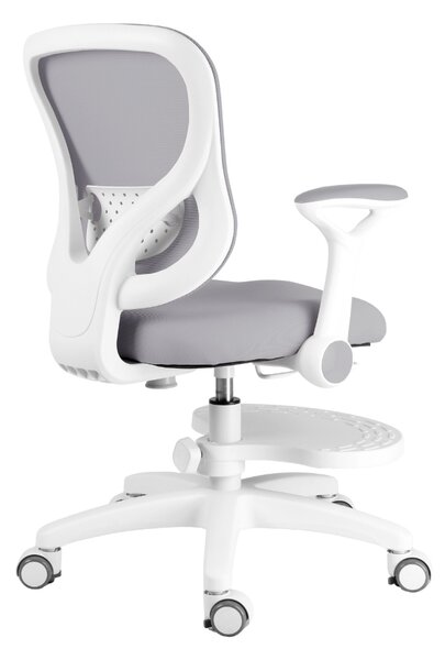 Dětská rostoucí židle Neoseat JUNI 007 — látka, pratelný potah, šedá