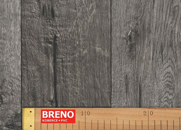Breno PVC CALLISTO Hunter Oak S92 - šedé dřevo, šíře 200 cm
