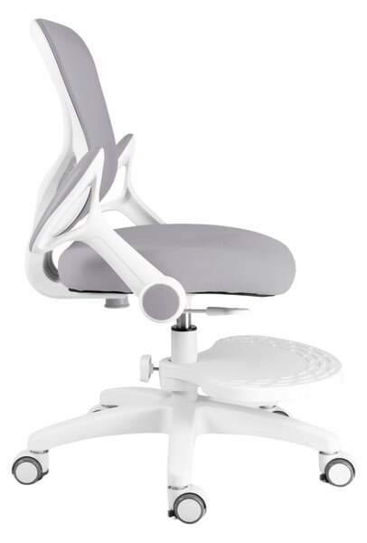 Dětská rostoucí židle Neoseat JUNI 007 — látka, pratelný potah, šedá