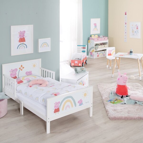 Bílá dětská postel 70x140 cm Peppa Pig – Roba