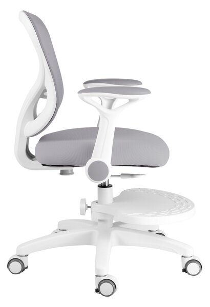Dětská rostoucí židle Neoseat JUNI 007 — látka, pratelný potah, šedá