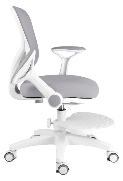 Dětská rostoucí židle Neoseat JUNI 007 — látka, pratelný potah, šedá