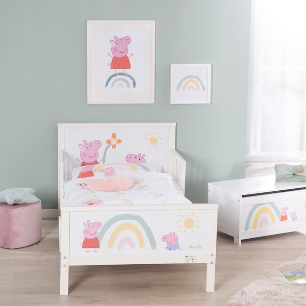 Bílá dětská postel 70x140 cm Peppa Pig – Roba