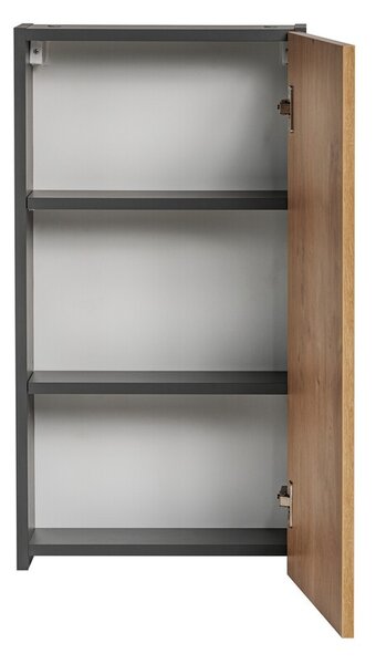 Comad Závěsná koupelnová skříňka Monako 830 1D 40 cm šedá/dub hamilton