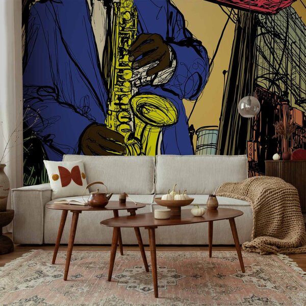 Fototapeta Saxophonist in New York