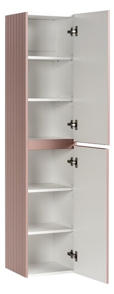 Comad Koupelnová sestava Iconic 80 cm s umyvadlem, skříňkami a zrcadlem růžová/bílá