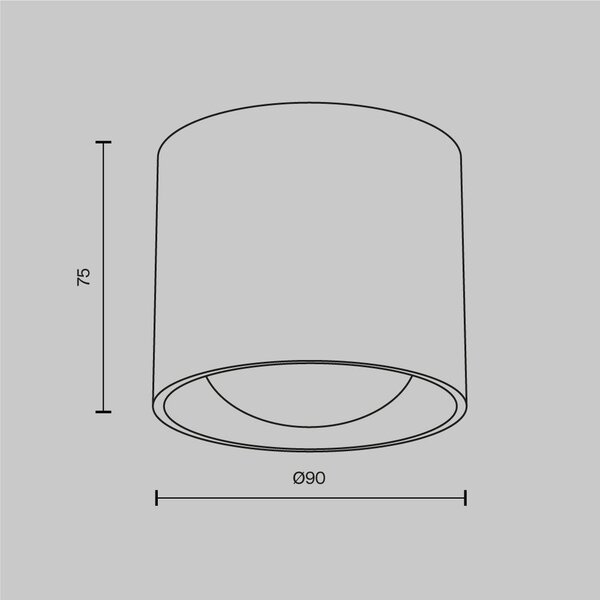 Stropní svítidlo Lens 3000K 15W 70d C217CL-15W3K-B - MAYTONI