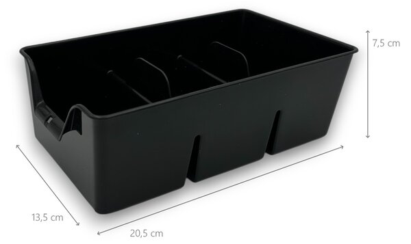 ALTOM Organizér na koření v sáčcích, zásobník, BEN3 - černá, 20x14x8