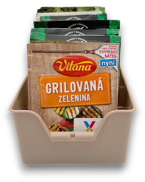 ALTOM Organizér na koření v sáčcích, zásobník, BEN3 - mocha, 20x14x8