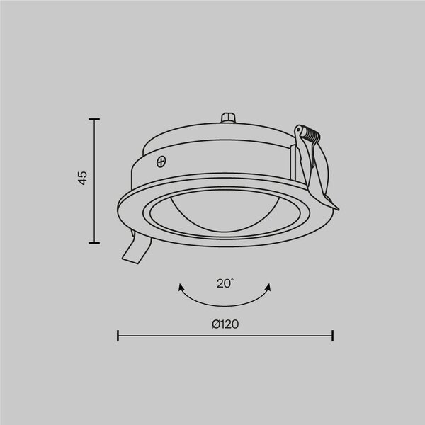 Vestavné svítidlo Lens 3000K 12W 70d DL105-12W3K-W - MAYTONI