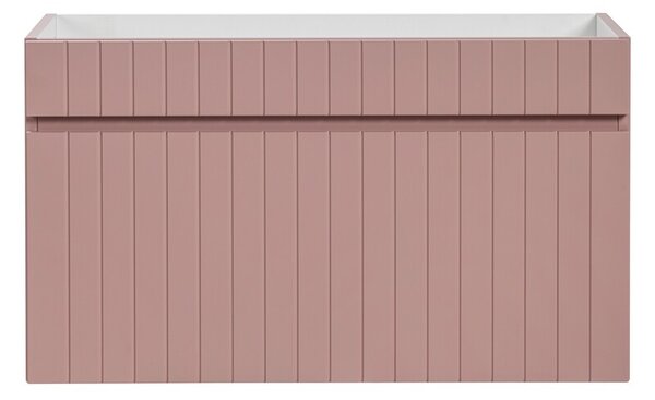Comad Koupelnová sestava Iconic 80 cm s umyvadlem, skříňkami a zrcadlem růžová/bílá