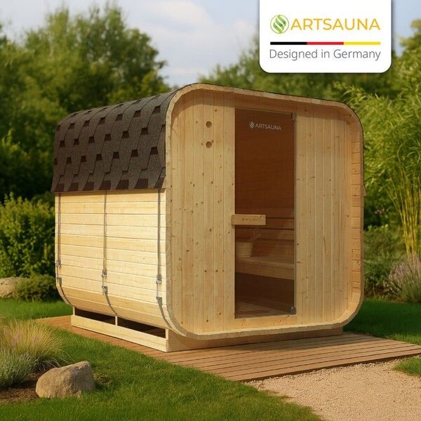 Zahradní sauna Cube pro 6 osob s kamny 8 kW