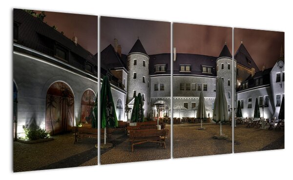 Noční zámek - obraz (160x80cm)