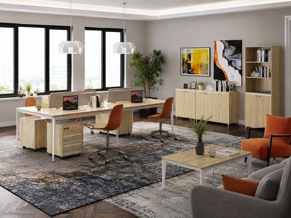 Kancelářský konferenční stůl Houseland Profit Office 01 120 cm dub přírodní