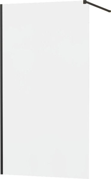 MEXEN - KIOTO Sprchová zástěna WALK-IN 110x200 cm 8 mm, černá, matné sklo 800-110-101-70-30