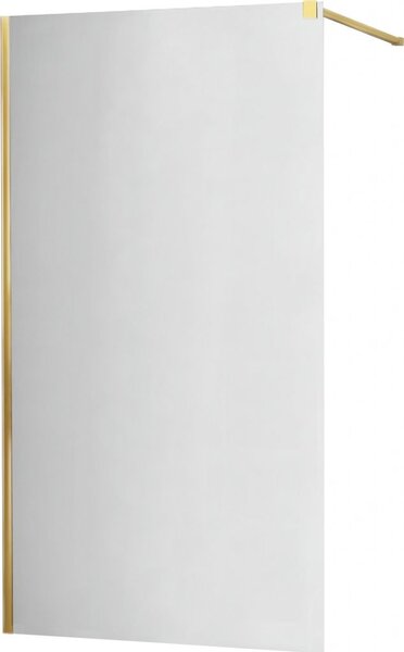 MEXEN - KIOTO Sprchová zástěna WALK-IN 90x200 cm 8 mm, zlatá, zrcadlové sklo 800-090-101-50-50