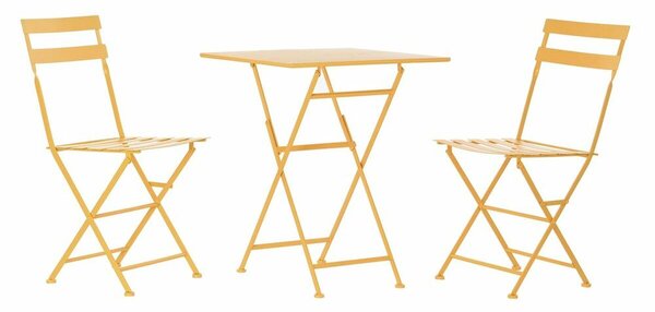 Stůl se 2 židlemi DKD Home Decor, Žlutý 87 cm 60 x 60 x 75 cm