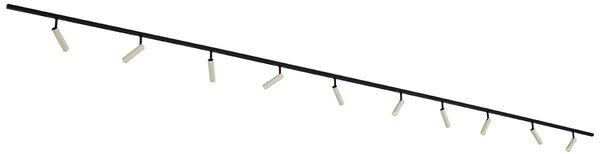 Moderní kolejnicový systém s 10 reflektory béžové a černé 1-fázový - Slimline Uzzy