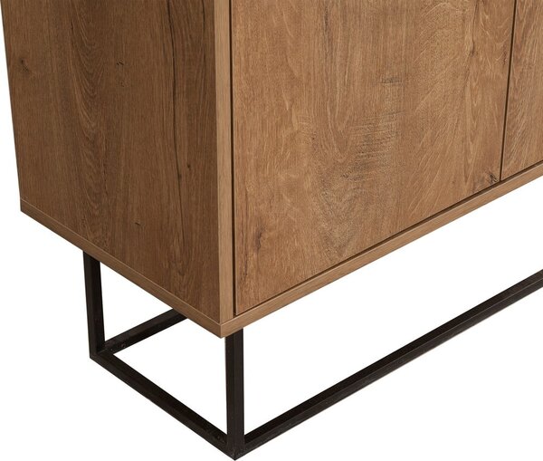 Skříňka v dekoru ořechu v přírodní barvě 90x72 cm Rodez – Kalune Design