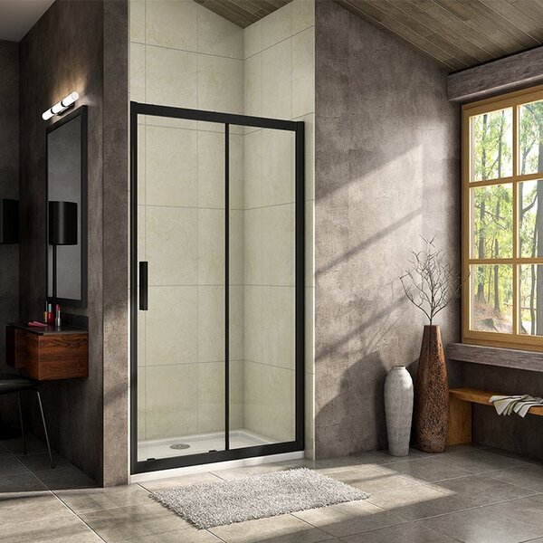 Luxusní posuvné sprchové dveře ALTO BLACK 106- 110x195cm L/P se Soft close zavíráním