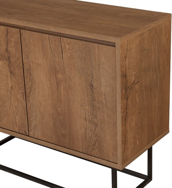 Skříňka v dekoru ořechu v přírodní barvě 90x72 cm Rodez – Kalune Design