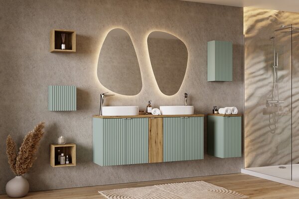 Comad Závěsná koupelnová skříňka Line Reed Green D 81-30-1D zelená
