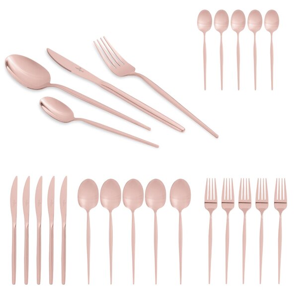 Sada příborů 24 ks Rosegold Metallic Line